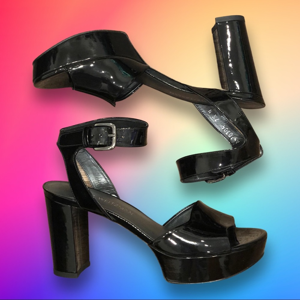 Stuart Weitzman Realdeal Platform Sandals Black